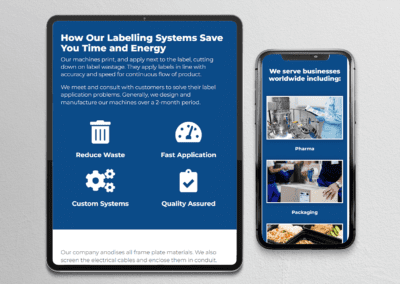 Robo Apply Labelling Systems Website UI UX Design